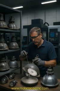 نصب و تعمیر چراغ صنعتی و کارگاهی